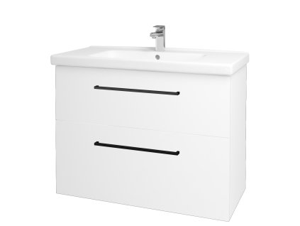 Koupelnová skříňka BIG INN SZZ2 100 - N01 Bílá lesk / Úchytka T06 / L01 Bílá vysoký lesk