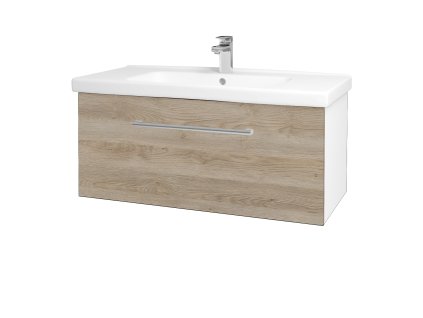 Koupelnová skříňka BIG INN SZZ 100 - N01 Bílá lesk / Úchytka T03 / D17 Colorado