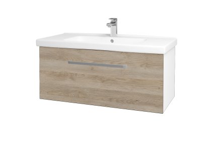 Koupelnová skříňka BIG INN SZZ 100 - N01 Bílá lesk / Úchytka T01 / D17 Colorado