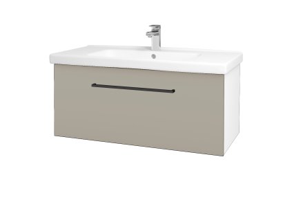 Koupelnová skříňka BIG INN SZZ 100 - N01 Bílá lesk / Úchytka T06 / M05 Béžová mat