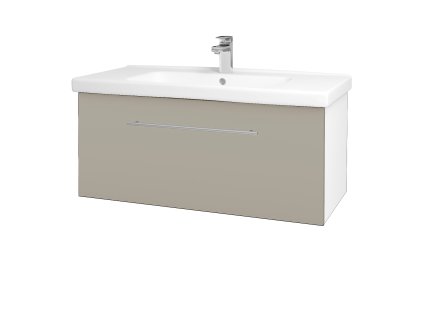 Koupelnová skříňka BIG INN SZZ 100 - N01 Bílá lesk / Úchytka T02 / M05 Béžová mat