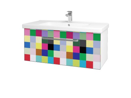 Koupelnová skříňka BIG INN SZZ 100 - N01 Bílá lesk / Úchytka T01 / IND Individual