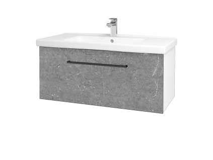 Koupelnová skříňka BIG INN SZZ 100 - N01 Bílá lesk / Úchytka T06 / D20 Galaxy