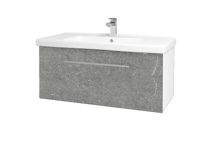 Koupelnová skříňka BIG INN SZZ 100 - N01 Bílá lesk / Úchytka T02 / D20 Galaxy