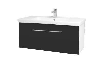 Koupelnová skříňka BIG INN SZZ 100 - N01 Bílá lesk / Úchytka T04 / N03 Graphite