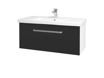 Koupelnová skříňka BIG INN SZZ 100 - N01 Bílá lesk / Úchytka T01 / N03 Graphite