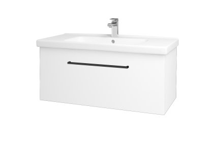 Koupelnová skříňka BIG INN SZZ 100 - N01 Bílá lesk / Úchytka T06 / M01 Bílá mat