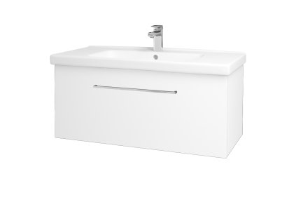 Koupelnová skříňka BIG INN SZZ 100 - N01 Bílá lesk / Úchytka T04 / M01 Bílá mat