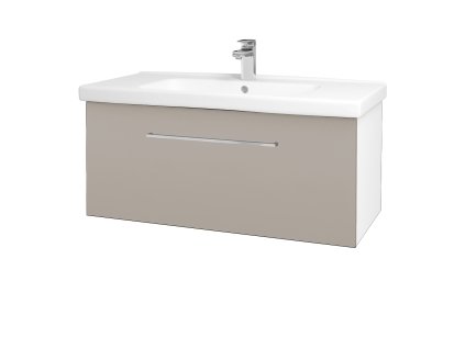 Koupelnová skříňka BIG INN SZZ 100 - N01 Bílá lesk / Úchytka T04 / N07 Stone