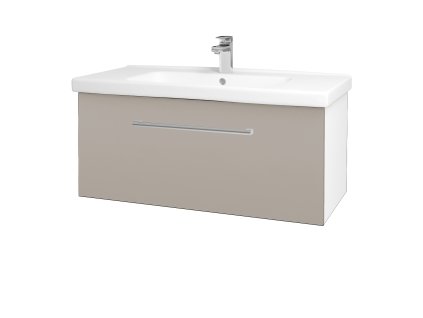 Koupelnová skříňka BIG INN SZZ 100 - N01 Bílá lesk / Úchytka T03 / N07 Stone