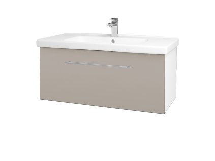 Koupelnová skříňka BIG INN SZZ 100 - N01 Bílá lesk / Úchytka T02 / N07 Stone