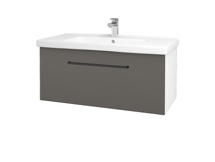 Koupelnová skříňka BIG INN SZZ 100 - N01 Bílá lesk / Úchytka T06 / N06 Lava