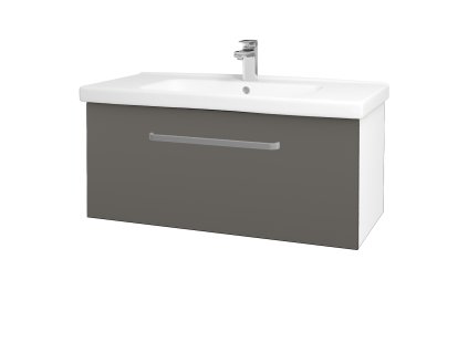 Koupelnová skříňka BIG INN SZZ 100 - N01 Bílá lesk / Úchytka T01 / N06 Lava