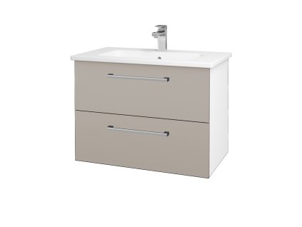 Koupelnová skříňka GIO SZZ2 80 - N01 Bílá lesk / Úchytka T03 / N07 Stone