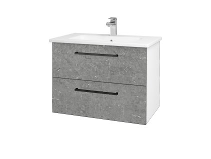 Koupelnová skříňka GIO SZZ2 80 - N01 Bílá lesk / Úchytka T06 / D20 Galaxy