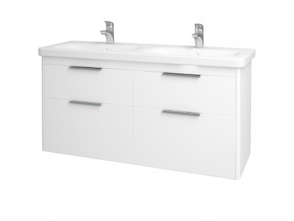 Koupelnová skříňka ENZO SZZ4 130 - M01 Bílá mat / M01 Bílá mat