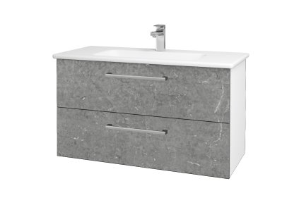 Koupelnová skříňka GIO SZZ2 100 - N01 Bílá lesk / Úchytka T03 / D20 Galaxy