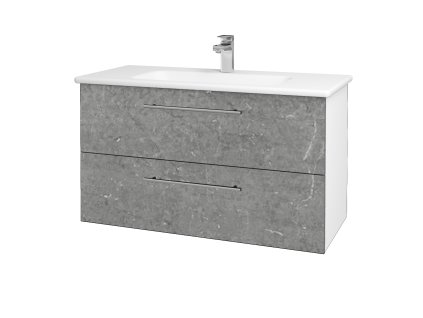 Koupelnová skříňka GIO SZZ2 100 - N01 Bílá lesk / Úchytka T02 / D20 Galaxy