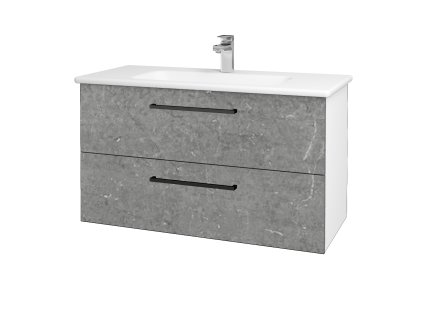 Koupelnová skříňka GIO SZZ2 100 - N01 Bílá lesk / Úchytka T06 / D20 Galaxy