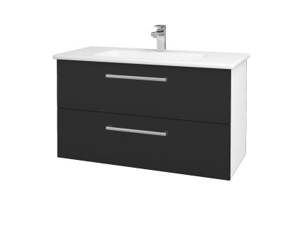 Koupelnová skříňka GIO SZZ2 100 - N01 Bílá lesk / Úchytka T03 / N03 Graphite