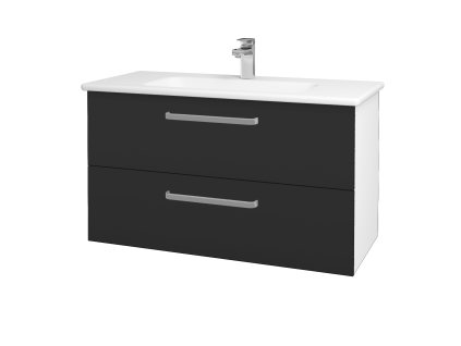 Koupelnová skříňka GIO SZZ2 100 - N01 Bílá lesk / Úchytka T01 / N03 Graphite