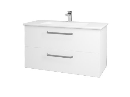 Koupelnová skříňka GIO SZZ2 100 - N01 Bílá lesk / Úchytka T01 / M01 Bílá mat