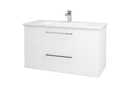 Koupelnová skříňka GIO SZZ2 100 - N01 Bílá lesk / Úchytka T04 / M01 Bílá mat