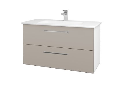 Koupelnová skříňka GIO SZZ2 100 - N01 Bílá lesk / Úchytka T04 / N07 Stone