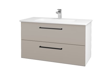 Koupelnová skříňka GIO SZZ2 100 - N01 Bílá lesk / Úchytka T06 / N07 Stone