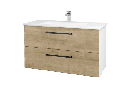 Koupelnová skříňka GIO SZZ2 100 - N01 Bílá lesk / Úchytka T06 / D09 Arlington