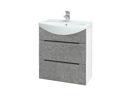 Koupelnová skříňka TAKE IT SZZ2 65 - N01 Bílá lesk / Úchytka T07 / D20 Galaxy