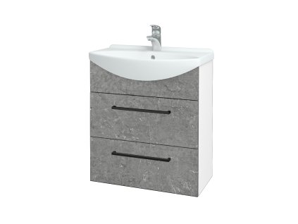 Koupelnová skříňka TAKE IT SZZ2 65 - N01 Bílá lesk / Úchytka T06 / D20 Galaxy