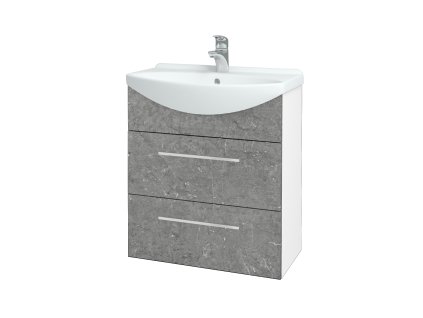 Koupelnová skříňka TAKE IT SZZ2 65 - N01 Bílá lesk / Úchytka T04 / D20 Galaxy