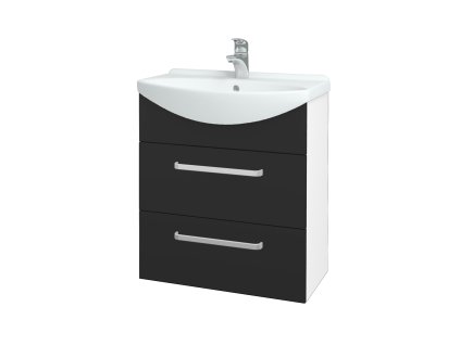 Koupelnová skříňka TAKE IT SZZ2 65 - N01 Bílá lesk / Úchytka T01 / N03 Graphite