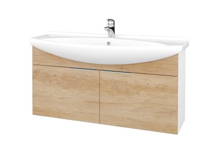 Koupelnová skříňka TAKE IT SZD2 120 - N01 Bílá lesk / Úchytka T05 / D15 Nebraska