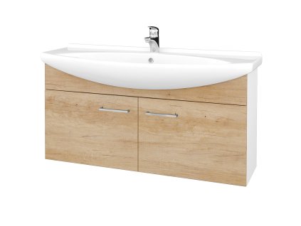 Koupelnová skříňka TAKE IT SZD2 120 - N01 Bílá lesk / Úchytka T04 / D15 Nebraska