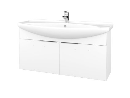 Koupelnová skříňka TAKE IT SZD2 120 - N01 Bílá lesk / Úchytka T05 / N01 Bílá lesk