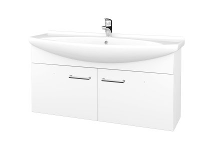 Koupelnová skříňka TAKE IT SZD2 120 - N01 Bílá lesk / Úchytka T03 / N01 Bílá lesk