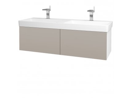 Koupelnová skříňka VARIANTE SZZ2 130 pro umyvadlo Laufen Pro S - N01 Bílá lesk / N07 Stone