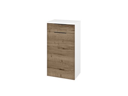Nízká skříňka DOS SNDZ 50 - N01 Bílá lesk / Úchytka T07 / D21 Tobacco / Levé