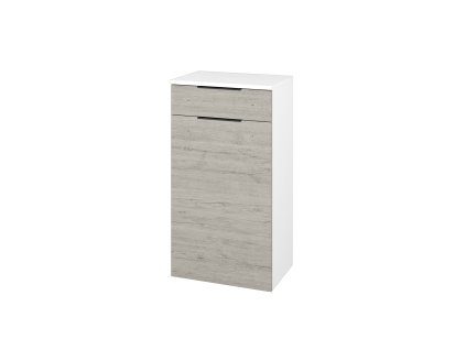Nízká skříňka DOS SNDZ 50 - N01 Bílá lesk / Úchytka T07 / D05 Oregon / Levé