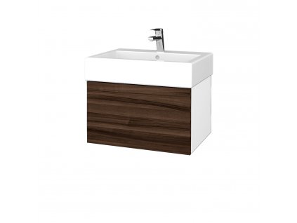 Koupelnová skříňka VARIANTE SZZ 60 pro umyvadlo Duravit Vero - N01 Bílá lesk / D06 Ořech