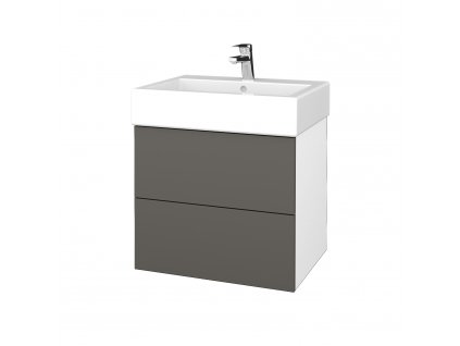 Koupelnová skříňka VARIANTE SZZ2 60 pro umyvadlo Duravit Vero - N01 Bílá lesk / N06 Lava