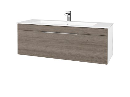 Koupelnová skříňka ASTON SZZ 120 - N01 Bílá lesk / Úchytka T05 / D03 Cafe