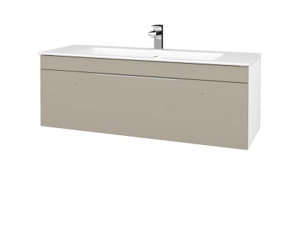 Koupelnová skříňka ASTON SZZ 120 - N01 Bílá lesk / Úchytka T05 / M05 Béžová mat