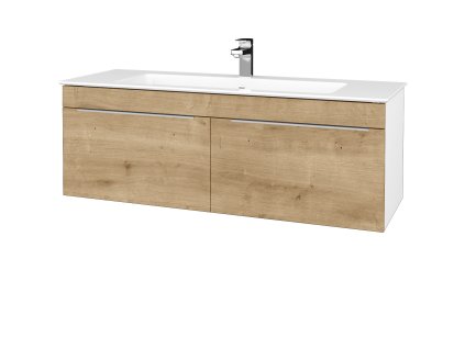 Koupelnová skříňka ASTON SZZ2 120 - N01 Bílá lesk / Úchytka T05 / D09 Arlington