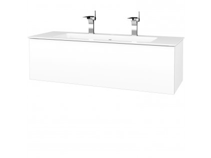 Koupelnová skříňka VARIANTE SZZ 120 (umyvadlo Pura) - M01 Bílá mat / M01 Bílá mat