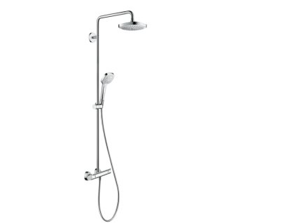 Hansgrohe Croma Select E BÍLÁ/CHROM Showerpipe 180 2jet EcoSmart 9 l/min s termostatem