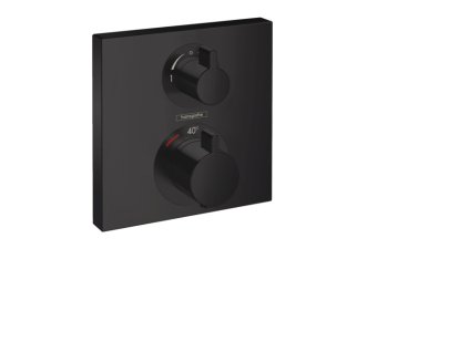 Hansgrohe Ecostat Square MATNÁ ČERNÁ termostat pod omítku pro 2 spotřebiče