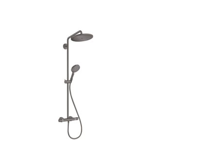 Hansgrohe Croma Select S KARTÁČOVANÝ ČERNÝ CHROM Showerpipe 280 1jet EcoSmart 9 l/min s termostatem a ruční sprchou Raindance Select S 120 3jet